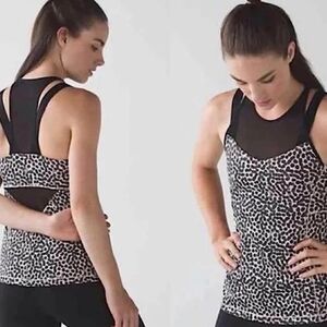 Lululemon Leopard Print Mesh Tank